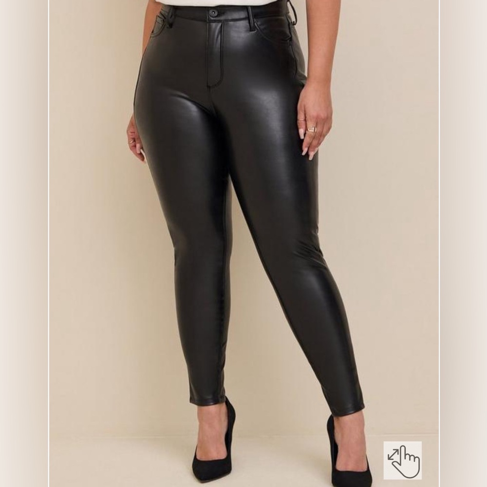 Sky High Skinny Faux Leather High-Rise Pant 24T - Picture 1 of 5